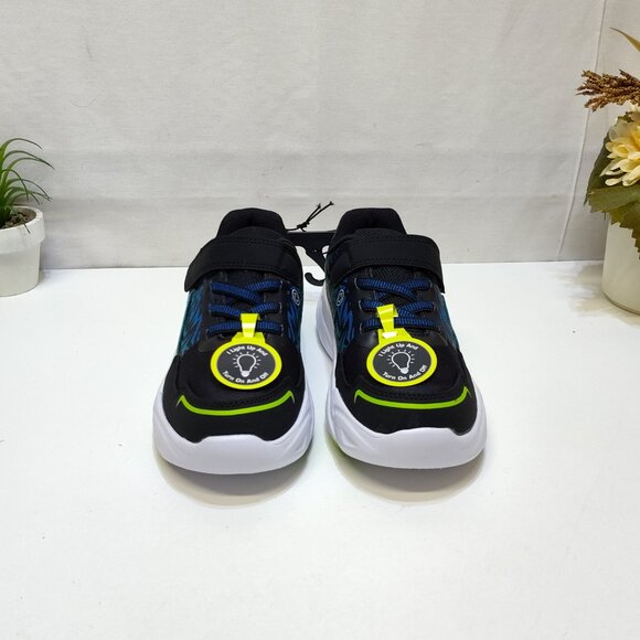 Athletic Works Light-Up Sneaker Boy 4 Bungee Laces Hook Loop Strap On/Off Switch - Picture 4 of 14